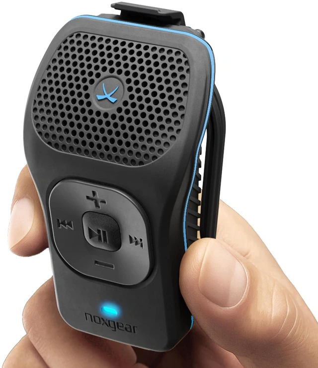 Main image of 39g Wearable Bluetooth Speaker, Mini Clip-On, Black | Small Magnetic Clip-On Bluetooth Speaker, IPX7 Waterproof, 15 Hour Battery, Open-Ear Awareness, Microphone, 100ft Range