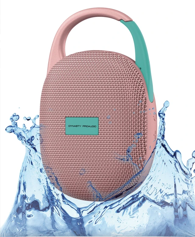 Alt view image 2 of 6 - SB-POD Ultra-Portable Bluetooth Speaker with LED Ambient Lights, IPX7 Waterproof & Dustproof, Blueotooth 5.3, HD Sound, Punch Bass, Integrated Carabiner, Stereo Pairing (Pink)