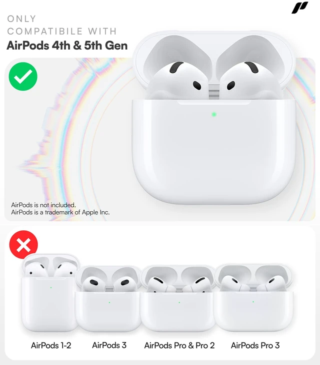 Alt view image 2 of 7 - for Tough AirPods 4 & AirPods 5 Case Lock with Carabiner - Black | Dust Proof, Shockproof Protector, Heavy Duty Protection, Drop Proof Cover, Carabiner Hard Shell for Air Pods Gen 4 & 5