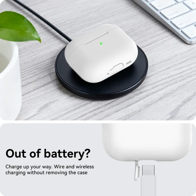 Alt view image 5 of 7 - AirPods Pro 3 Case Cover (2025) with Cleaning Kit | Soft Silicone AirPods Pro 3rd Generation Case, Added Lanyard, Full Body Shockproof Cover Skin for Apple AirPods Pro 3rd Gen