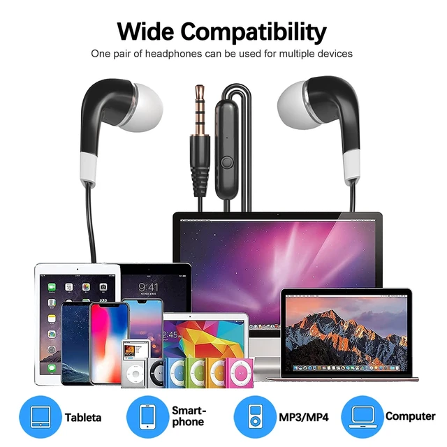 Alt view image 4 of 7 - Kids Earbuds with Microphone 30 Pack, Bulk Earphones Headphones with Microphone SP-BS30MIC Stereo Disposable Wired Earbuds for Kids Students Classroom Schools