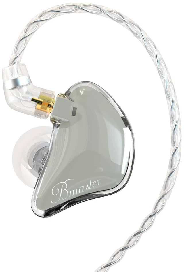 Main image of Bmaster Triple Drivers in Ear Monitor Headphone (Gray) | sound isolation iem with two detachable mmcx cables,carrying kit fit, ideal for audio engineer musician