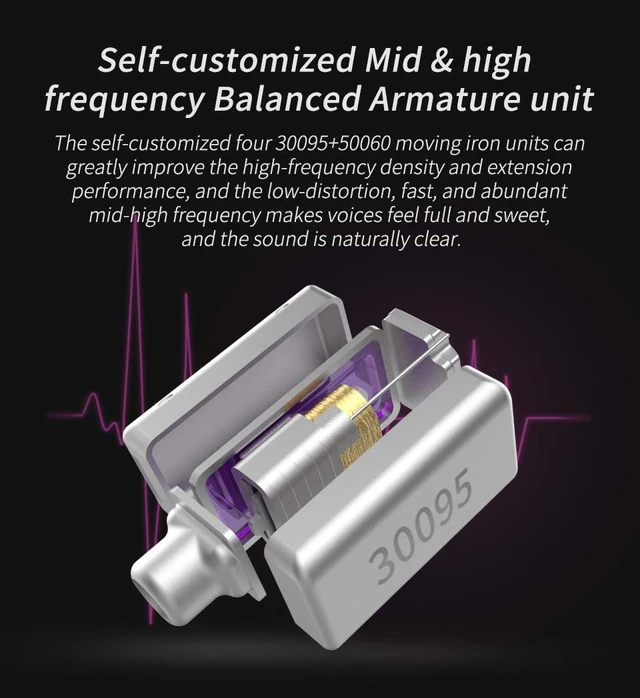 Alt view image 3 of 6 - C10 in Ear Monitor Headphone 10 Hybrid Drivers Wired Earbud 4BA 1DD HiFi IEM Earphones Stereo Noise Isolating Earphone with Detachable Cable for Musicians Singers Audiophiles (Black, Without Mic)