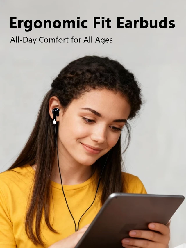 Alt view image 3 of 7 - 100-Pack Bulk Earbuds for Classroom & Library (Black & White) | Wired Headphones for School Students, Testing Centers & Training | No Microphone, 3.5mm Jack Compatible with iPad/PC