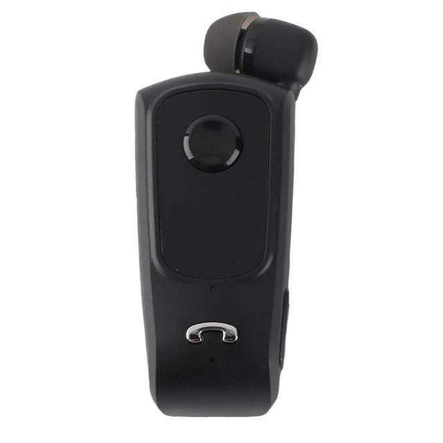 Alt view image 2 of 7 - Bluetooth Earpiece with Antilost Feature (Black) | Retractable design, call vibration, IOS power display, single ear answering