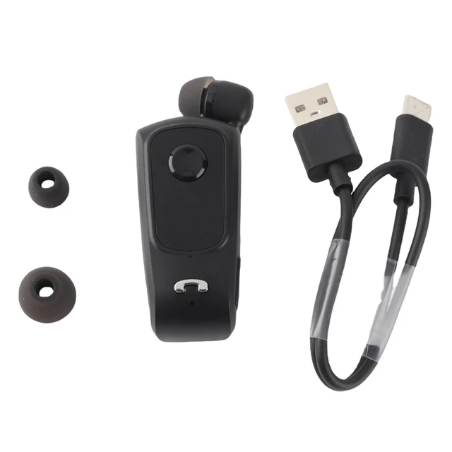 Alt view image 5 of 7 - Bluetooth Earpiece with Antilost Feature (Black) | Retractable design, call vibration, IOS power display, single ear answering
