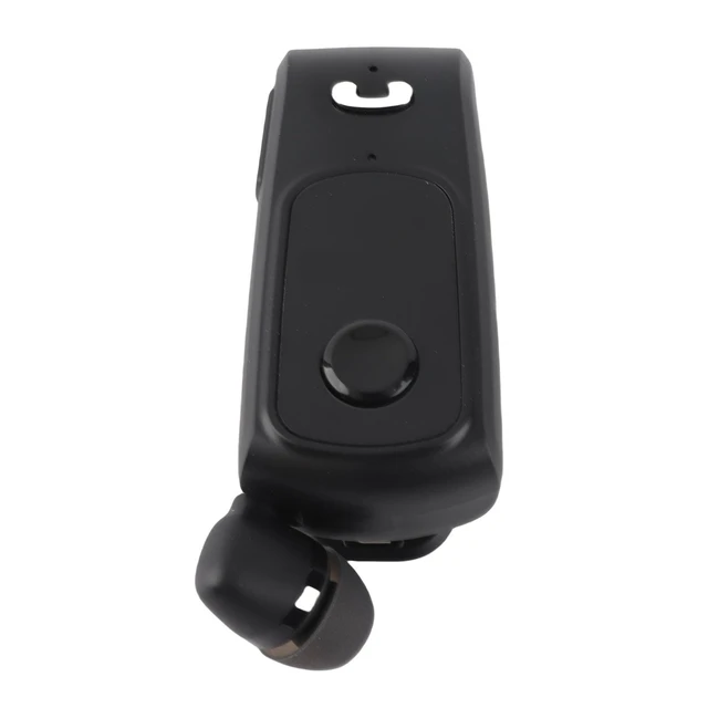 Alt view image 7 of 7 - Bluetooth Earpiece with Antilost Feature (Black) | Retractable design, call vibration, IOS power display, single ear answering