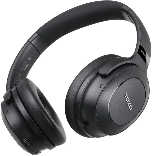 Main image of Hybrid Active Noise Cancelling Headphones, Wireless Over Ear Bluetooth Headset, 40H Playtime, Hi-Res Audio Custom EQ via App Deep Bass Comfort Fit Ear Cups, for Home Office Travel Black