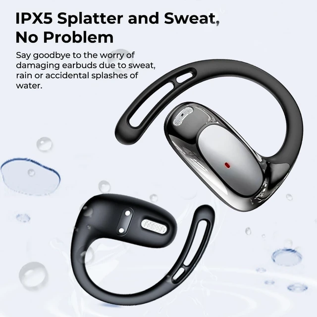 Alt view image 6 of 7 - NE35 Open Ear Earbuds Bluetooth 6.0 Headphones, AI Translation Earbuds Real Time with 6 Translation Modes & 164 Language, 60H Playtime, Wireless Ear Earbuds for Travel, Meeting Sport & Learning- Grey