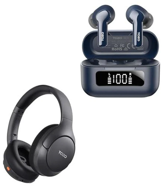 Main image of HT3 Hybrid Noise Cancelling Headphones, 90H Playtime Spatial Audio AI Chat with 5 MicsNC3 Hybrid Active Noise Cancelling Wireless Earbuds with 6 Mics AI Clear Call Ear Buds