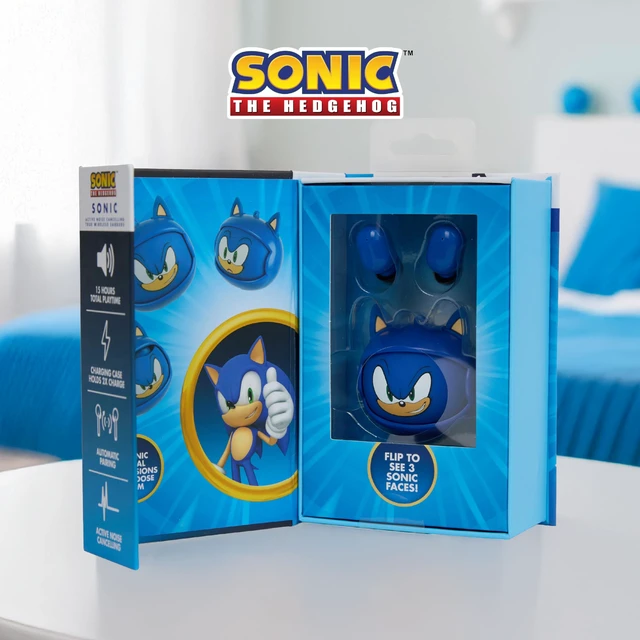 Alt view image 7 of 7 - - Wireless Earbuds Sonic, True Wireless Bluetooth Earbuds with Active Noise Cancelling, in-Ear Headphones with Charging Case, Sonic Blue