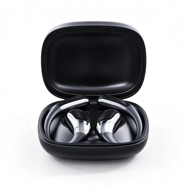 Main image of 40H Long Playtime Open Ear Bluetooth Headphones, 400mAh Charging Case Wireless Open Ear Earbuds, Bluetooth 6.0 Stable Connection, Dual Music & Gaming Modes Sports EarphonesBlack