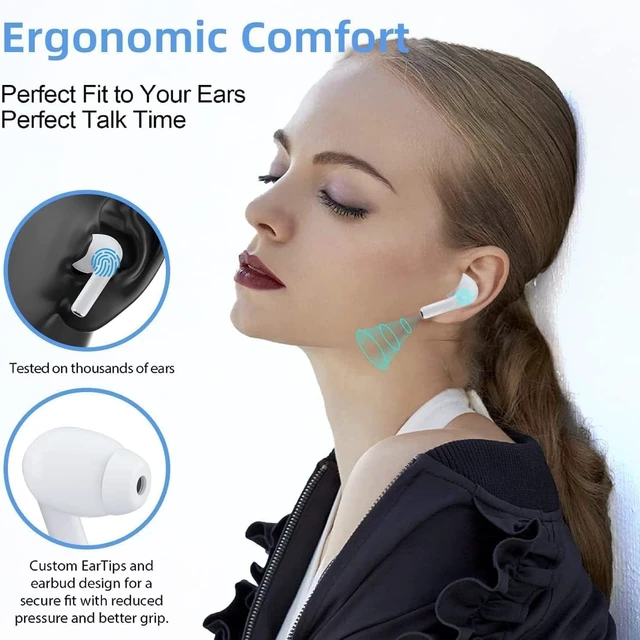 Alt view image 7 of 7 - Wireless Earbuds Bluetooth 5.3 Headphones Noise Cancelling Air Buds Pods (2nd) 3D Stereo Ear pods in-Ear Ear Buds with Deep Bass Earphones Sport Headsets for Android/Samsung/Apple iPhone