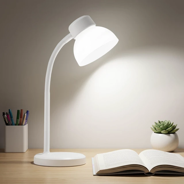 Main image of Desk Lamps for Home Office,Small LED Reading Lamp,5000K Eye-Care Desk Light | Desk Lamps for College Dorm, Kids Study Table, Bedroom , Flexible Gooseneck, Compact Small Table Lamp, Space-Saving Design