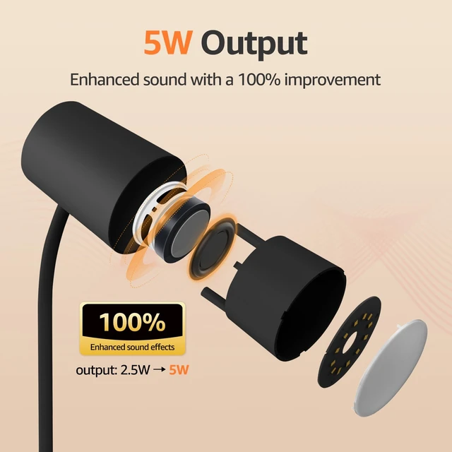 Alt view image 5 of 7 - 3-in-1 LED Desk Lamp with Bluetooth Speaker and 15W Max Wireless Charger, 360° Adjustable Night Light, 3 Lighting Modes, for Working, Studying, Reading, Writing (Black)
