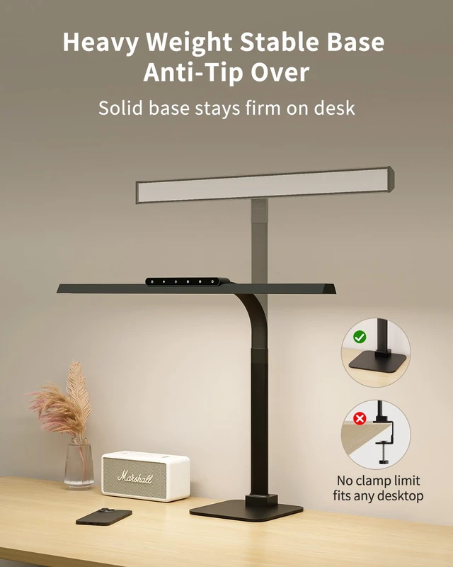 Alt view image 5 of 7 - Professional Craft & Artist Lamp, 23.6" Wide LED Workspace Light | 24W Dimmable Architect Desk Lamp with 95 CRI for Sewing, Drawing, Painting, Puzzle and Large Desk Work