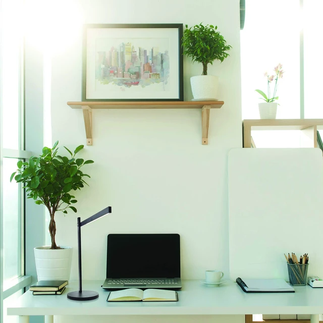 Alt view image 5 of 6 - Adonis White Metal Dimmable and Adjustable Color Temperature Energy-Efficient Modern LED Desk Lamp with Built-in Wireless Phone Charger
