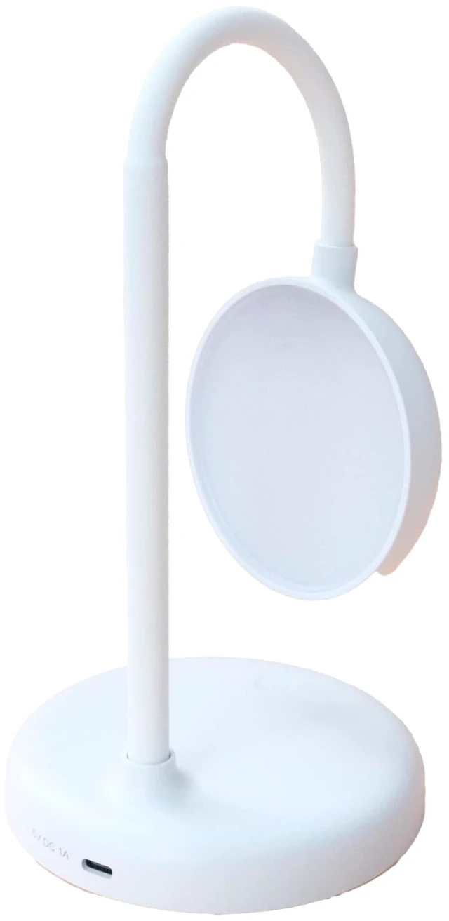 Alt view image 5 of 7 - Japandi Desk Lamp, Minimalist LED Light Stepless Dimming (White) | Nordic Aesthetic Japanese Style, One-Touch Smart Sensor Control, Foldable Head, Matte Finish, Dorm Office Decor Nightstand