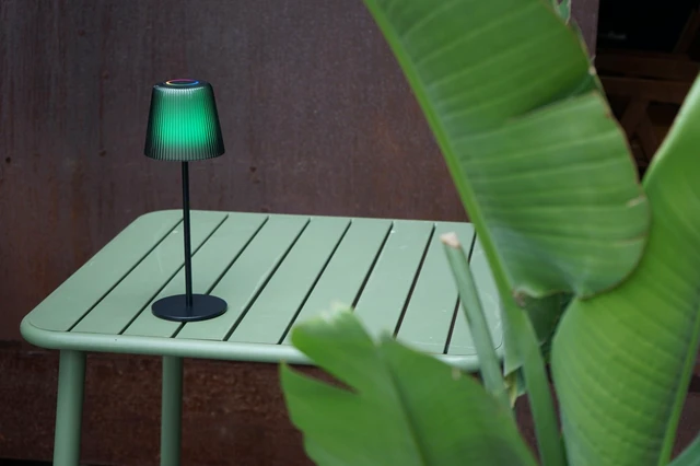 Alt view image 2 of 7 - Rechargeable LED Table Lamp with Color Changing RGB (Black) | Exquisite Cordless Waterproof Outdoor/Indoor Light, Stepless Dimming, Perfect for Patio Bar Party & Candlelight Dining