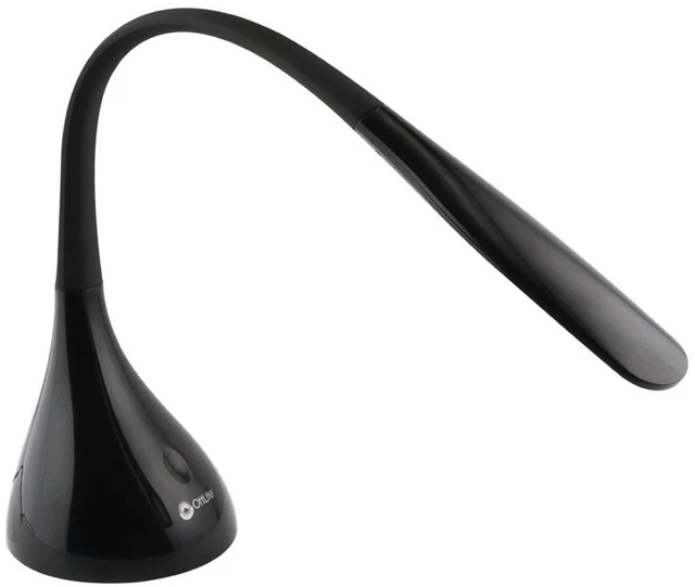 Alt view image 4 of 7 - Creative Curves LED Desk Lamp, Black | Natural Daylight LEDs | 4 Brightness Settings | Adjustable Flexible Neck | 11.25 to 23.75 inches