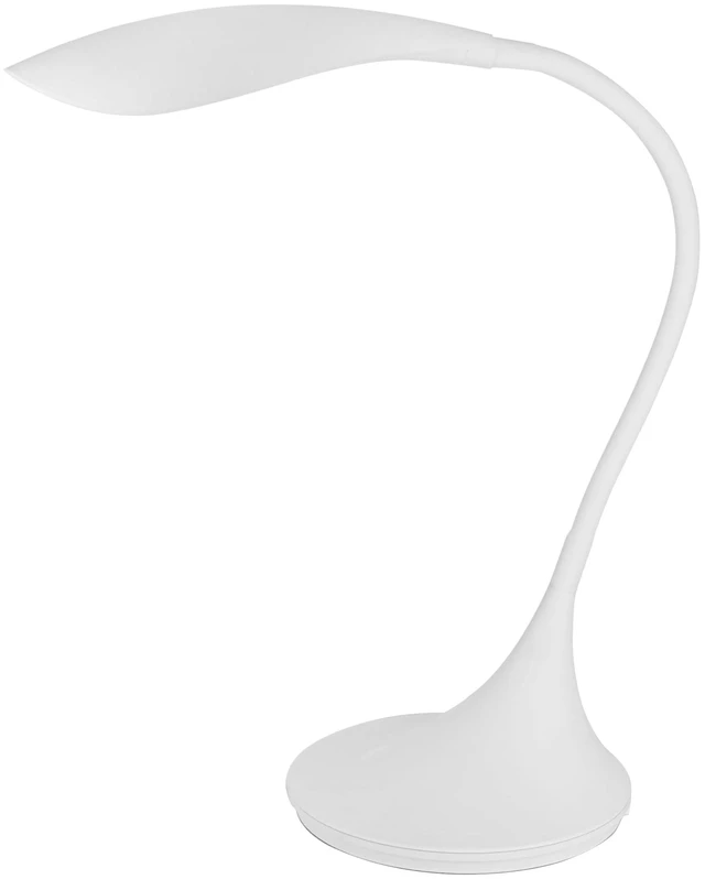 Main image of Flexible Gooseneck LED Desk Lamp, Multi-Angle Table Light (White) | Artistic swan-neck design. Easily twist for flexible adjustment with anti-tipping base, 3 brightness modes & Type-C power