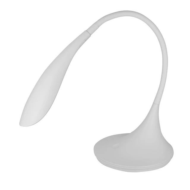 Alt view image 7 of 7 - Flexible Gooseneck LED Desk Lamp, Multi-Angle Table Light (White) | Artistic swan-neck design. Easily twist for flexible adjustment with anti-tipping base, 3 brightness modes & Type-C power