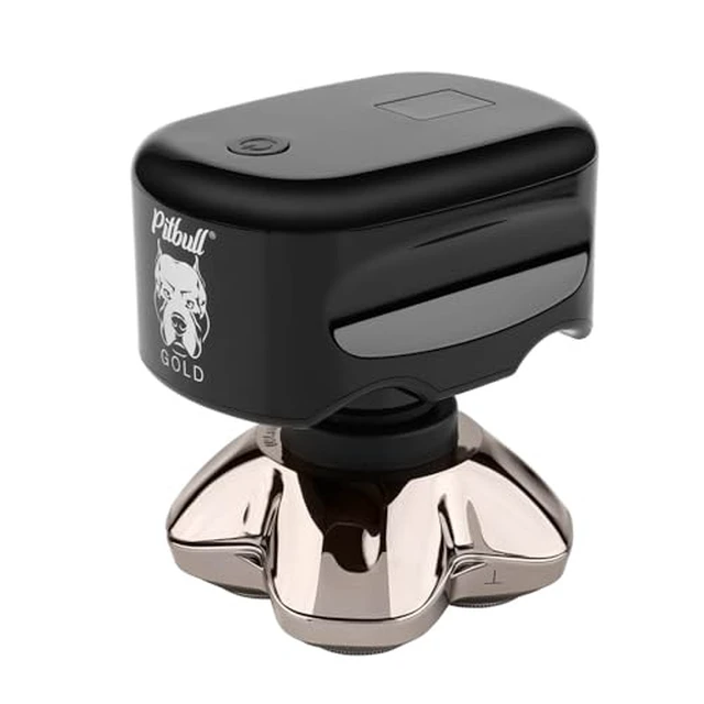 Alt view image 4 of 7 - Pitbull Gold PRO GX5 Head and Face Shaver, Cordless Razor | Cordless Wet or Dry Rotary Head & Face Shaver with a Powerful Motor, LED Battery Display, PRO Blades & Pitbull Travel Case