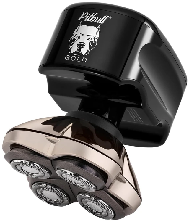 Main image of Pitbull Gold PRO GX5 Head and Face Shaver, Cordless Razor | Cordless Wet or Dry Rotary Head & Face Shaver with a Powerful Motor, LED Battery Display, PRO Blades & Pitbull Travel Case