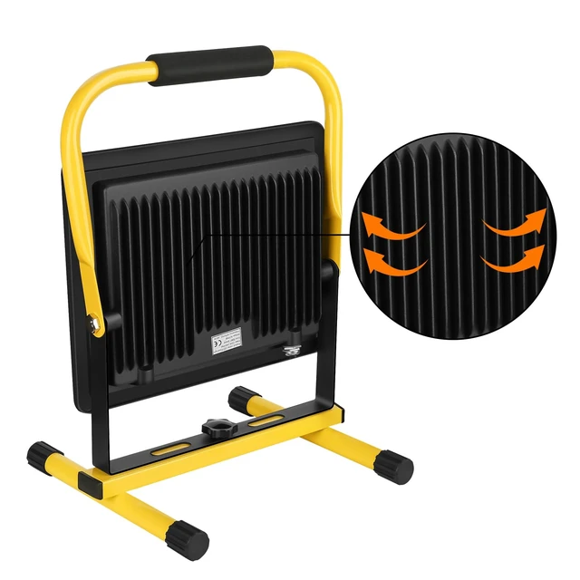 Alt view image 5 of 7 - 100W LED Work Light with Stand, 12,000LM, 6000K, 16ft Cord & Plug | Super Bright Portable Work Light for Workshop, Construction Site, Job Site, Garage, Warehouse, Barn and Home Projects