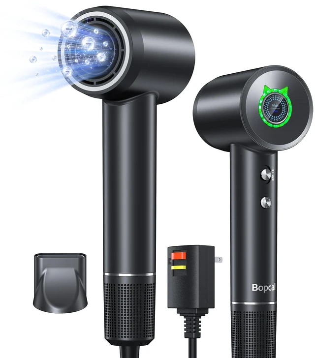 Main image of Hair Dryer - Ionic Blow Dryer with Concentrator for All Hair Types,110000 RPM High-Speed Fast Drying Lightweight and Quiet, 200 Million Negative Ions Dryer with Thermo-Control (1500w)