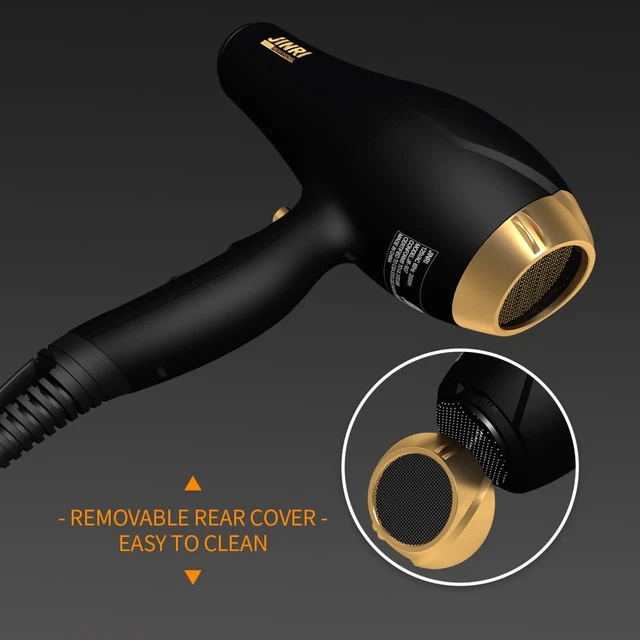 Alt view image 7 of 7 - Blow Dryer - 2000W Diffuser Hair Dryer for Salon & Personal Use Powerful, Fast Drying with Diffuser & Nozzle for Women & Men, ALCI Safety Plug, Black