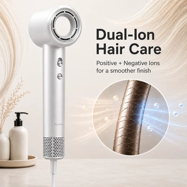 Alt view image 5 of 7 - Lightweight High-Speed Hair Dryer with Diffuser, 330g Body | Ionic airflow with magnetic concentrator, 2 air speeds and 4 heat modes for curly, wavy and straight hair