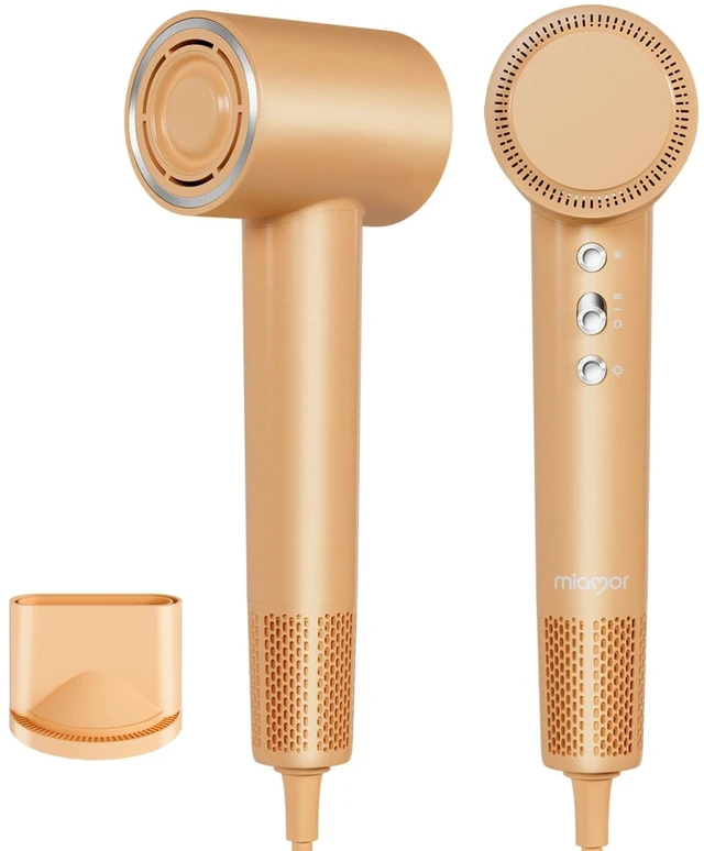 Main image of Hair Dryer, 110,000 RPM Ionic Blow Dryer with Magnetic Nozzle | 200 Million Negative Ions, NTC Heat Control, Low-Noise, Fast Drying with Ionic Care, Reduces Frizz, Ideal for Travel