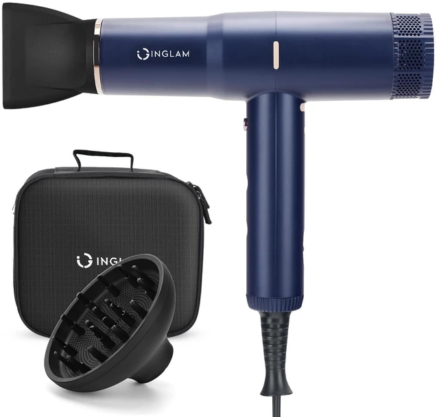 Main image of Hair Dryer, 1875W Ionic Blow Dryer with Diffuser, 110, 000 RPM High-Speed Brushless Motor for Fast Drying, 3 Heat Settings & 3 Speed & Cold Settings, Low Noise