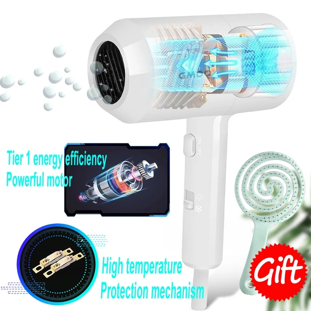 Alt view image 3 of 7 - Hotel Wall Mounted Hair Dryer for Bathroom,Restroom Professional Blow Dryer,with Stand Rack,Specialised Motor for Salon,Fast Drying - GiftsMassage Comb, Screws+ Adhesive 110V