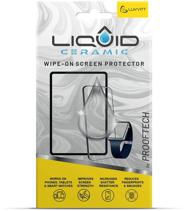 Main image of Glass Screen Protector Wipe On Scratch and Shatter Resistant Nano Protection for All Phones Tablets Smart Watches - Universal