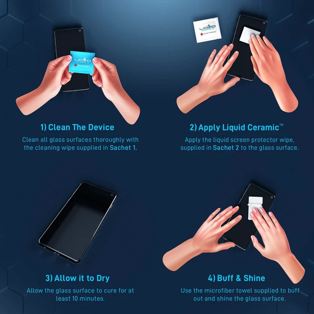 Alt view image 4 of 6 - Glass Screen Protector Wipe On Scratch and Shatter Resistant Nano Protection for All Phones Tablets Smart Watches - Universal