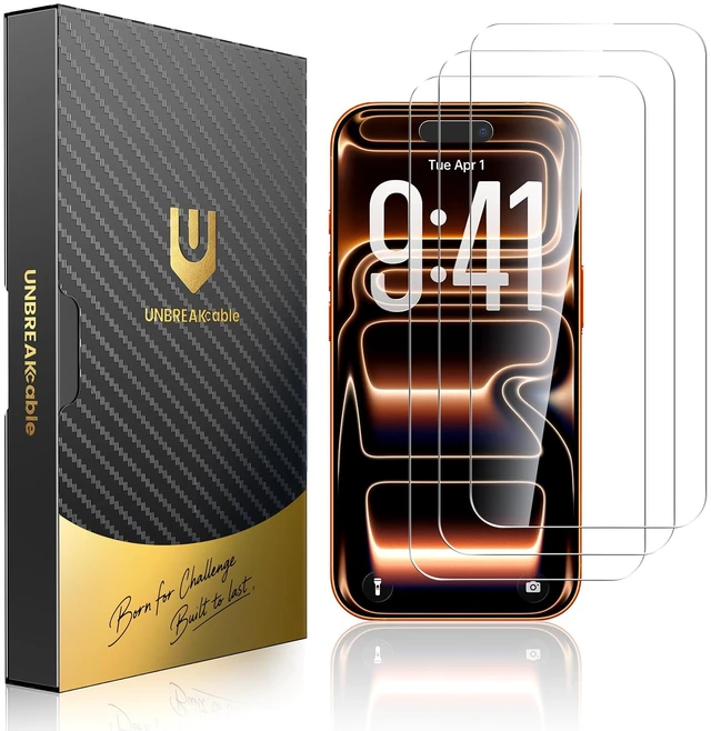 Main image of Screen Protector for iPhone 17 Pro Max, One-Pull to Install | 3-Pack 9H+ Tempered Glass, 3X Impact Cushioning, 99.99% HD Clear, Cases Friendly, Bubble Free, Quick-Installation Box