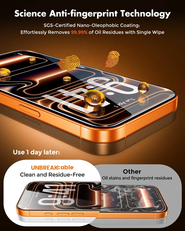 Alt view image 6 of 7 - Screen Protector for iPhone 17 Pro Max, One-Pull to Install | 3-Pack 9H+ Tempered Glass, 3X Impact Cushioning, 99.99% HD Clear, Cases Friendly, Bubble Free, Quick-Installation Box