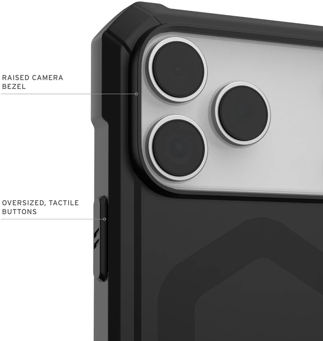 Alt view image 5 of 7 - UAG Essential Armor for iPhone 18 Pro Max Case/iPhone 17 Pro Max, Black | MagSafe Compatible, Thin, Ergonomic, Corner Protection, Anti-Slip Grip, Shock Absorption, Raised Bezezl, 15ft Drop Protection