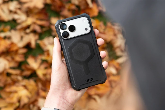 Alt view image 3 of 7 - UAG Essential Armor for iPhone 18 Pro Max Case/iPhone 17 Pro Max, Black | MagSafe Compatible, Thin, Ergonomic, Corner Protection, Anti-Slip Grip, Shock Absorption, Raised Bezezl, 15ft Drop Protection