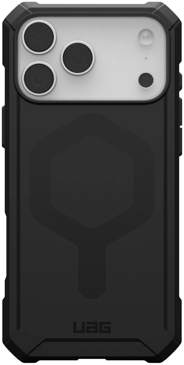 Alt view image 7 of 7 - UAG Essential Armor for iPhone 18 Pro Max Case/iPhone 17 Pro Max, Black | MagSafe Compatible, Thin, Ergonomic, Corner Protection, Anti-Slip Grip, Shock Absorption, Raised Bezezl, 15ft Drop Protection