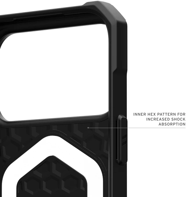 Alt view image 6 of 7 - UAG Essential Armor for iPhone 18 Pro Max Case/iPhone 17 Pro Max, Black | MagSafe Compatible, Thin, Ergonomic, Corner Protection, Anti-Slip Grip, Shock Absorption, Raised Bezezl, 15ft Drop Protection