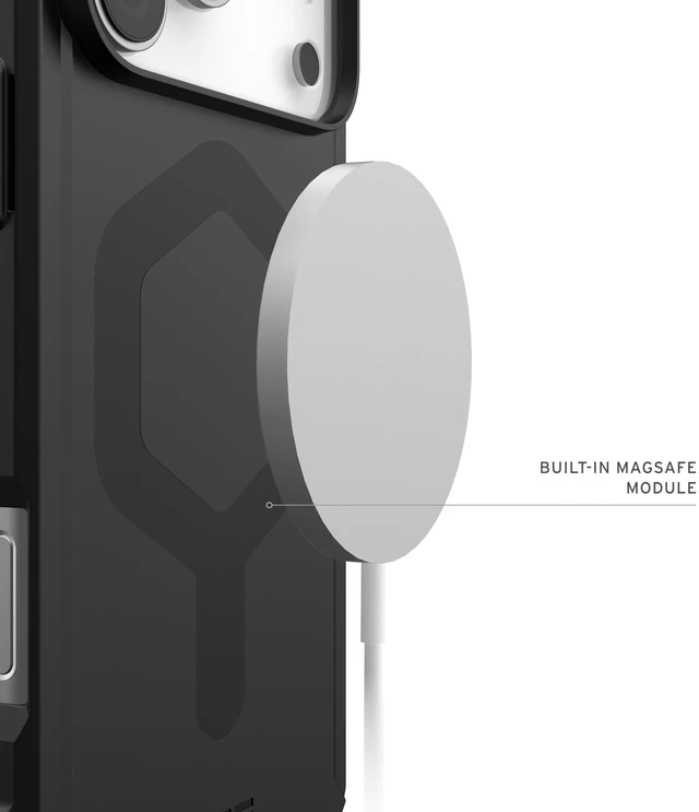 Alt view image 4 of 7 - UAG Essential Armor for iPhone 18 Pro Max Case/iPhone 17 Pro Max, Black | MagSafe Compatible, Thin, Ergonomic, Corner Protection, Anti-Slip Grip, Shock Absorption, Raised Bezezl, 15ft Drop Protection