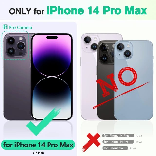 Alt view image 2 of 7 - Wallet Case for iPhone 14 Pro Max (6.7") 2022, 4 Card Holders, Black | RFID Blocking, Viewing Stand, Shockproof TPU Shell, PU Leather, Magnetic Closure, Protective Folio Flip Cover