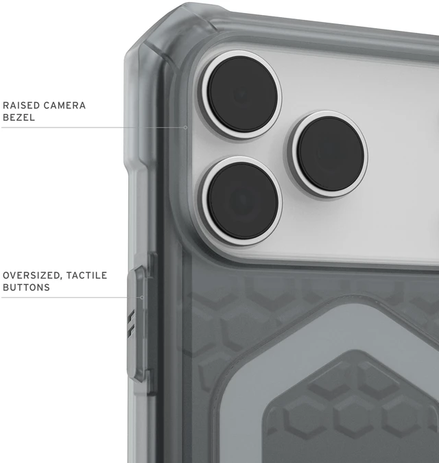 Alt view image 5 of 7 - Essential Armor for iPhone 18 Pro Max Case/iPhone 17 Pro Max Case, Ash | Compatible, Thin, Ergonomic, Corner Protection, Anti-Slip Grip, Shock Absorption, Raised , 15ft Drop Protection
