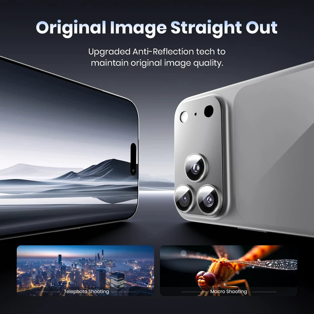 Alt view image 4 of 6 - for iPhone 17 Pro Max Camera Lens Protector - 12FT Shatterproof | Military Grade Protection, Strong Adsorption, 9H+ Tempered Glass Camera Screen, Full Protective Cover, Case Friendly, White
