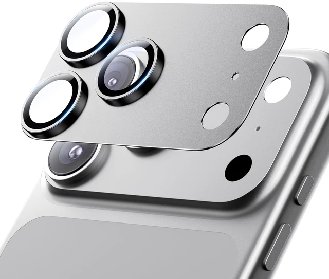 Main image of for iPhone 17 Pro Max Camera Lens Protector - 12FT Shatterproof | Military Grade Protection, Strong Adsorption, 9H+ Tempered Glass Camera Screen, Full Protective Cover, Case Friendly, White