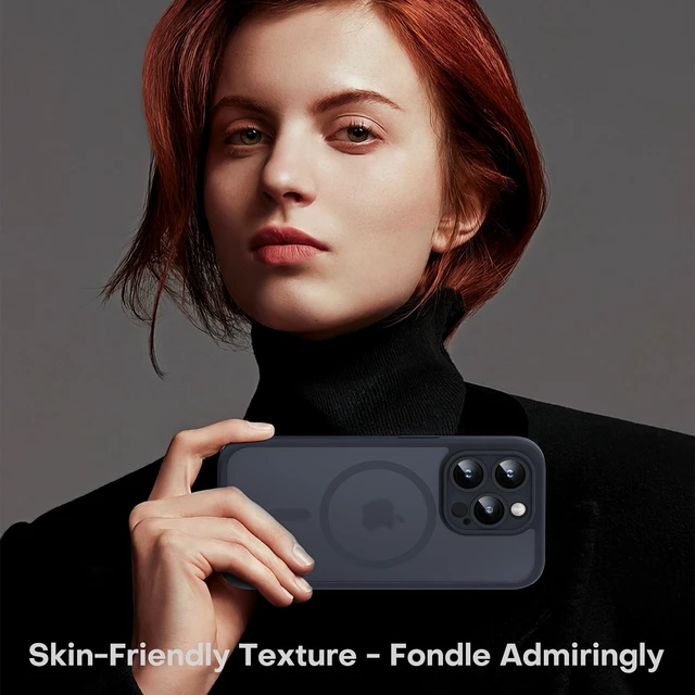 Alt view image 6 of 7 - for iPhone 15 Pro Max Case, Compatible with MagSafe, Black | Built-in Magnets, Full Camera & Military-Grade Protection, Anti-Slip Shockproof Translucent Matte Back Phone Cover