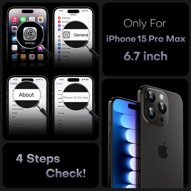 Alt view image 2 of 7 - for iPhone 15 Pro Max Case, Compatible with MagSafe, Black | Built-in Magnets, Full Camera & Military-Grade Protection, Anti-Slip Shockproof Translucent Matte Back Phone Cover